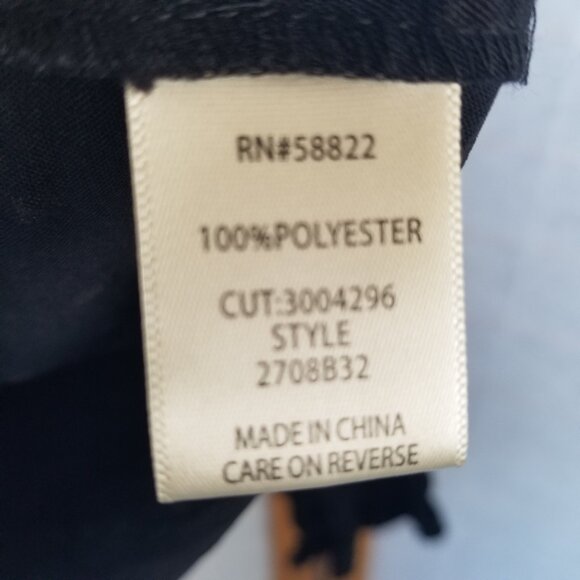 NEW Max Studio Black Neck P Bow Blouse Bishop Sleeves Size M $98 Retail - Picture 9 of 14